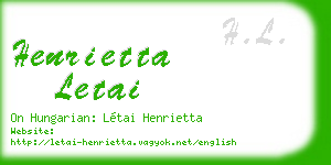 henrietta letai business card